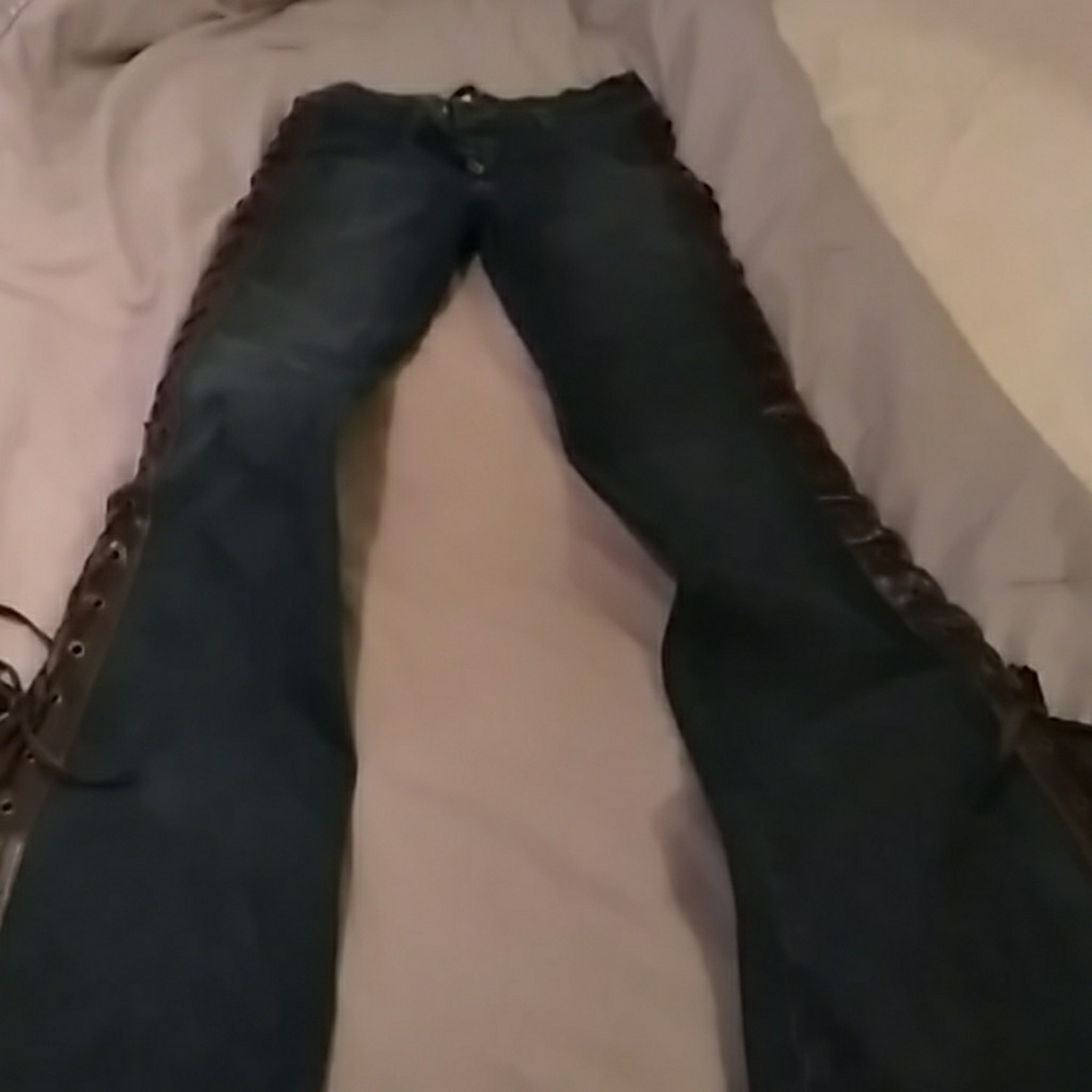 Lace up pants